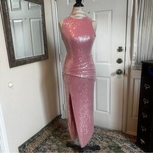 Hutch Lumi Sequin Ruched Midi Dress